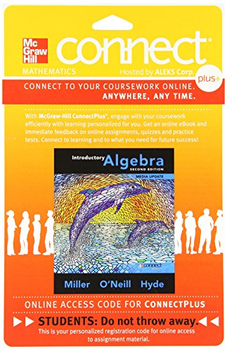 Connect Math hosted by ALEKS Access Card 52 Weeks for Introductory Algebra (9780077543785) by Aleks Corporation