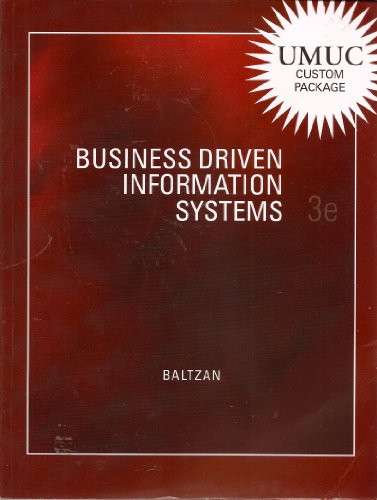 Stock image for Business Driven Information Systems 3e (Umuc Custom Package) for sale by Discover Books