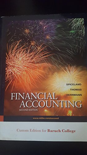 Imagen de archivo de Financial Accounting; Custom Edition for Baruch College a la venta por SecondSale