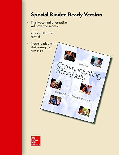 Stock image for Looseleaf for Communicating Effectively for sale by Iridium_Books