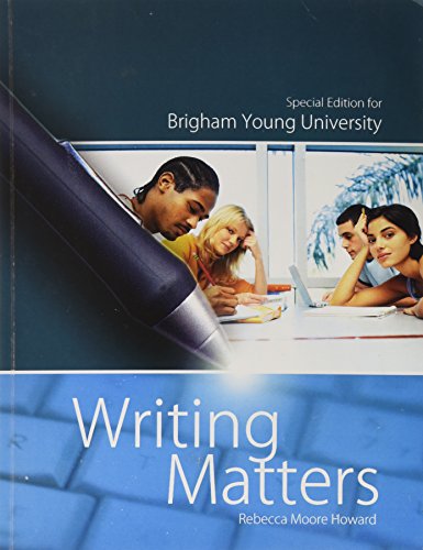 Stock image for Writing Matters Special Edition for Brigham Young University for sale by ThriftBooks-Atlanta