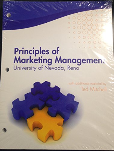 Stock image for Principles of Marketing Management Custom Edition for University of Nevada, Reno [Loose Leaf] for sale by Cronus Books