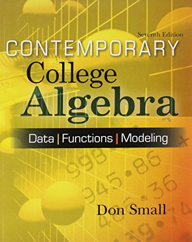 Beispielbild fr Contemporary College Algebra: Data, Functions, Modeling zum Verkauf von Wonder Book