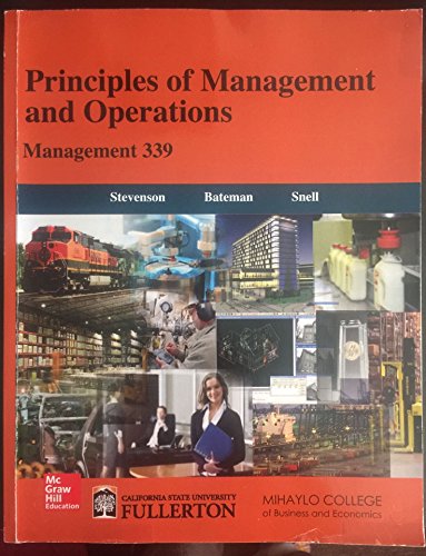 9780077614997: Principles of Mgmt + Oper-CSUF Custom C