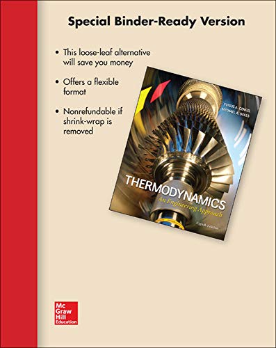 Imagen de archivo de Loose Leaf for Thermodynamics: An Engineering Approach a la venta por HPB-Red