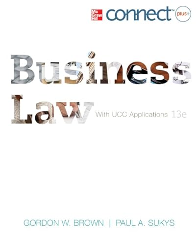 Stock image for Business Law with Connect Plus for sale by Better World Books