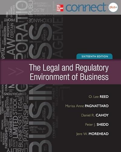 Imagen de archivo de Legal and Regulatory Environment of Business with Connect Plus a la venta por Iridium_Books
