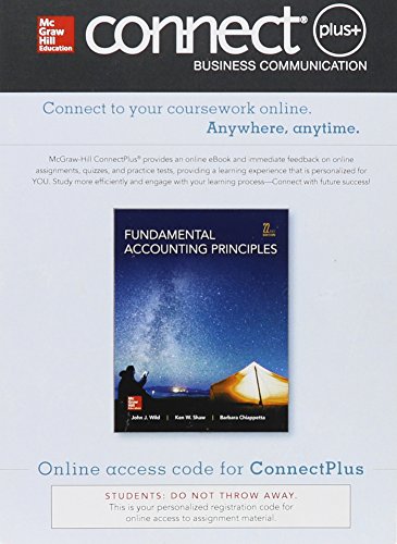 Imagen de archivo de Connect 2-Semester Access Card for Fundamental Accounting Principles a la venta por BookHolders