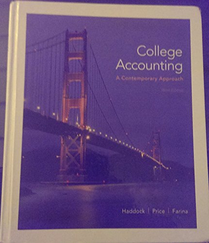 Beispielbild fr College Accounting (a Contemporary Approach) zum Verkauf von Better World Books