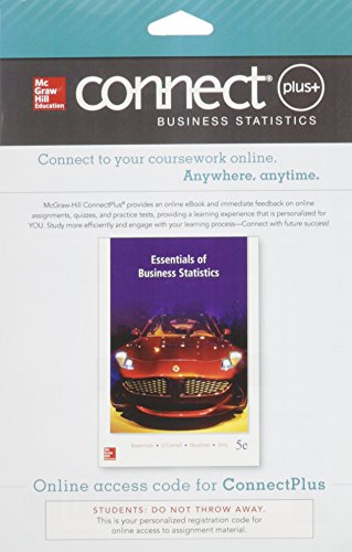 Beispielbild fr Connect 1-Semester Access Card for Essentials of Business Statistics zum Verkauf von Textbooks_Source