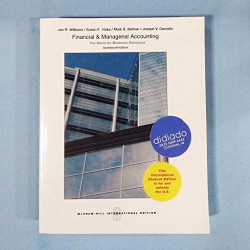 Imagen de archivo de Loose-Leaf Version Financial and Managerial Accounting a la venta por Better World Books