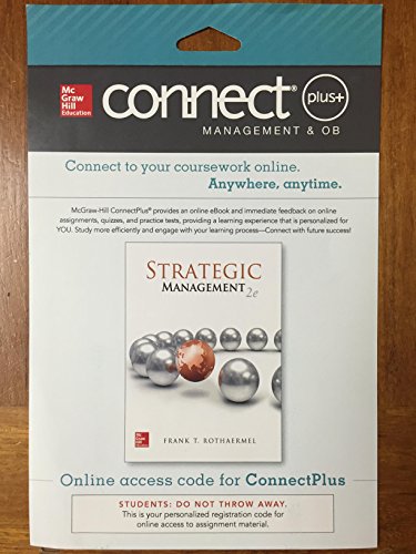 Beispielbild fr Connect Plus Strategic Management with LearnSmart 1 Semester Access Card for Strategic Management zum Verkauf von BookHolders