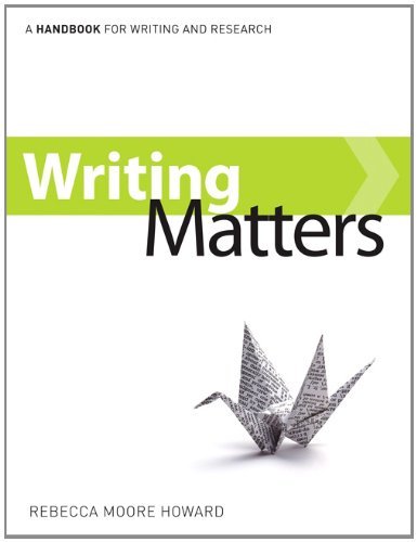 Imagen de archivo de Writing Matters a la venta por ThriftBooks-Atlanta