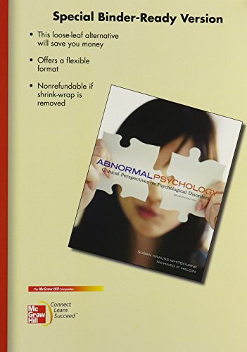 Stock image for Looseleaf for Abnormal Psychology: Clinical Perspectives on Psychological Disorders for sale by SGS Trading Inc