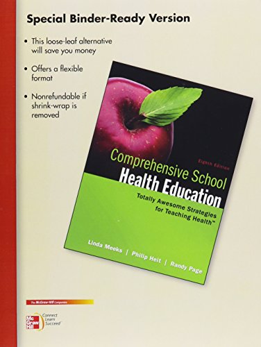 Imagen de archivo de Looseleaf for Comprehensive School Health Education a la venta por Iridium_Books