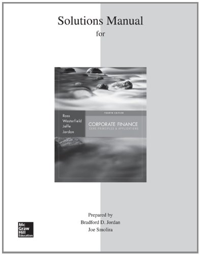 Stock image for Solutions Manual to accompany Corporate Finance: Core Principles and Applications for sale by HPB-Red