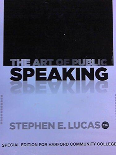 Stock image for The Art of Public Speaking (Custom for Harford Community College) for sale by BookHolders