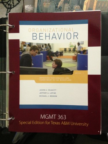 Stock image for Organizational Behavior Improving Performance and Commitment in the Workplace for sale by HPB-Red