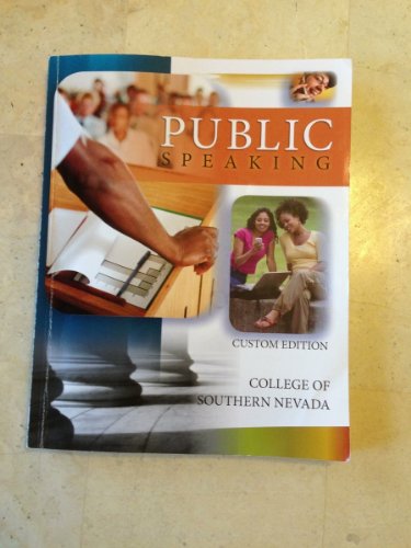 Stock image for Public Speaking Custom Edition College of Southern Nevada for sale by SecondSale