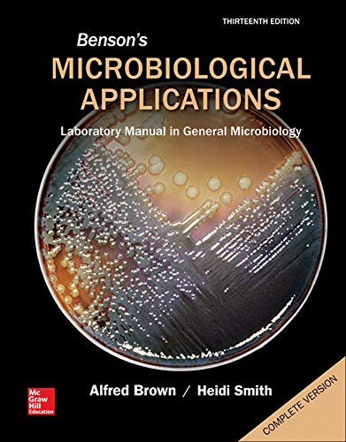 Imagen de archivo de Benson's Microbiological Applications: Laboratory Manual in General Microbiology, Complete Version a la venta por BooksRun
