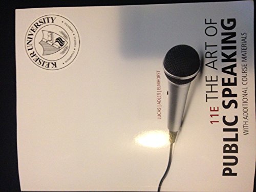 9780077672027: ART OF PUBLIC SPEAKING-TEXT >CUSTOM< by Lucas - Adler - Elmhorst (2012-05-03)