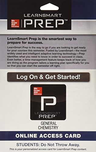 9780077676162: LearnSmart Prep for General Chemistry Access Card, 12 week code duration