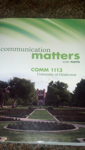 Imagen de archivo de Communication Matters (Comm 1113 University of Oklahoma) a la venta por Once Upon A Time Books