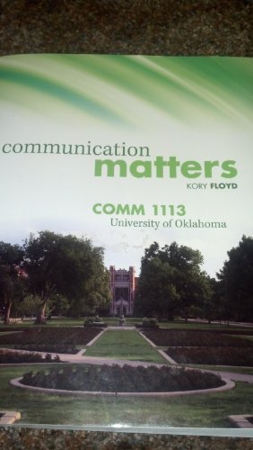 Stock image for Communication Matters (Comm 1113 University of Oklahoma) for sale by HPB-Red