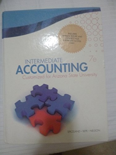 Intermediate Accounting (9780077681982) by J. David Spiceland; James F. Sepe; Mark W. Nelson