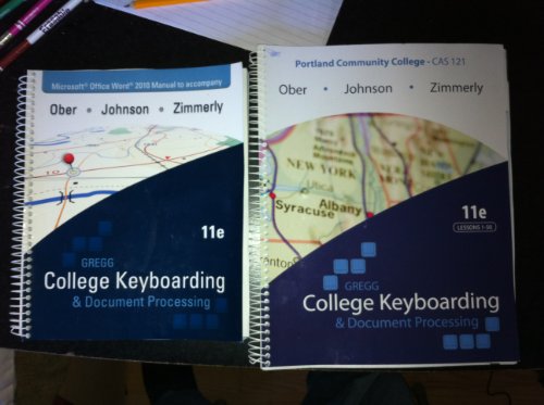 Imagen de archivo de Gregg College keyboarding Document Processing and Manual to accompany(Portland Community College- CAS 121) a la venta por Goodwill Books