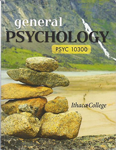 Stock image for General Psychology (PSYC 10300, Ithaca College) for sale by Alplaus Books