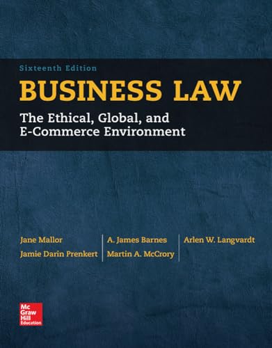 Beispielbild fr Business Law zum Verkauf von New Legacy Books