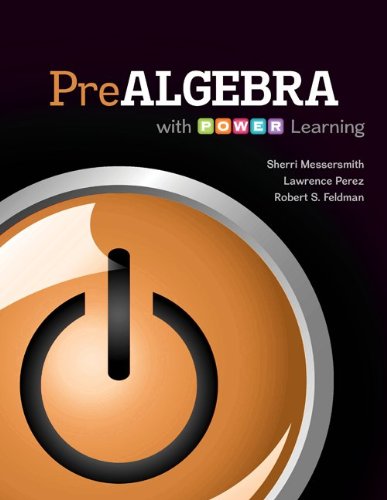 Prealgebra with P.O.W.E.R. Learning with Connect hosted by ALEKS 52 Weeks Access Card (9780077735555) by Messersmith, Sherri; Perez, Lawrence; Feldman, Robert