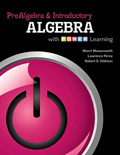 Prealgebra and Introductory Algebra with P.O.W.E.R. Learning with Connect hosted by ALEKS 52-Week Access Card (9780077736859) by Messersmith, Sherri; Perez, Lawrence