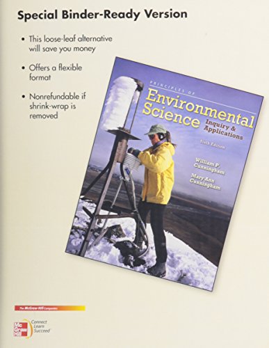 Loose Leaf Version for Principles of Environmental Science (9780077754815) by Cunningham, William; Cunningham, Mary