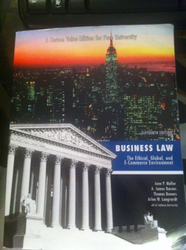 Stock image for Business Law: The Ethical, Global, and E-Commerce Environment, 15th Edition, Pace University custom value edition for sale by ThriftBooks-Dallas