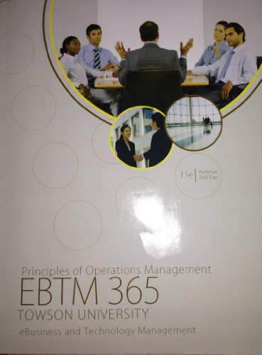 Principles of Operations Management (9780077772482) by Zhili Tian
