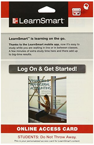 LearnSmart Access Card for Financial and Managerial Accounting (9780077775162) by Unknown Author
