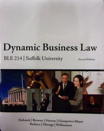 9780077778521: Dynamic Business Law (Suffolk University, BLE 214)