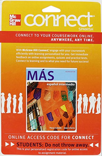 Connect with LearnSmart (without WBLM) Intermediate Spanish 720 day Access Card for MÃS (9780077796952) by Ana MarÃ­a PÃ©rez-GironÃ©s; Virginia M. AdÃ¡n-Lifante