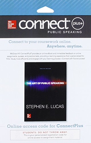 Imagen de archivo de Connect Access Card for The Art of Public Speaking a la venta por BooksRun