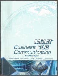 Stock image for Business Communication Mgmt102 for sale by HPB-Red