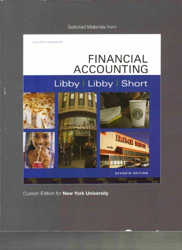 Stock image for Selected Materials From Financial Accounting (Custom Edition for New York University) for sale by Better World Books