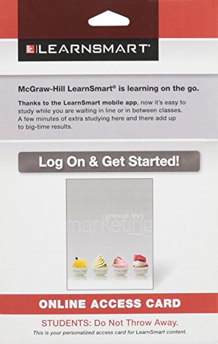 9780077822675: LearnSmart 1 Semester Access Card to Accompany Marketing