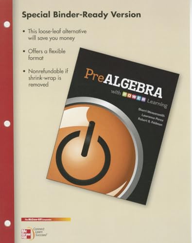 Imagen de archivo de Loose Leaf Version Prealgebra with P.O.W.E.R. Learning a la venta por Iridium_Books