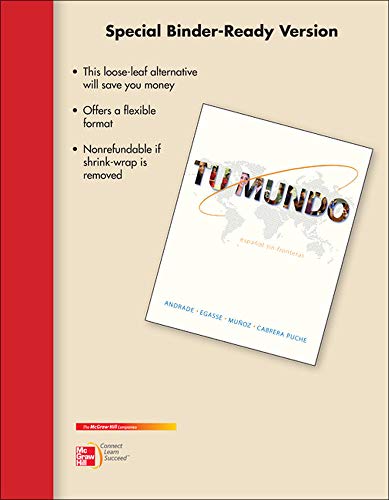 9780077830496: Looseleaf for Tu mundo