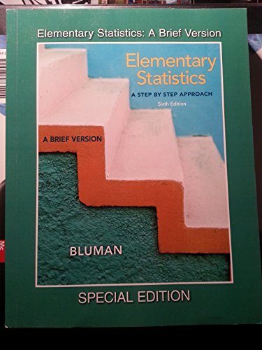 Beispielbild fr Elementary Statistics: A Brief Version (Elementary Statistics A Step By Step approach) zum Verkauf von Better World Books