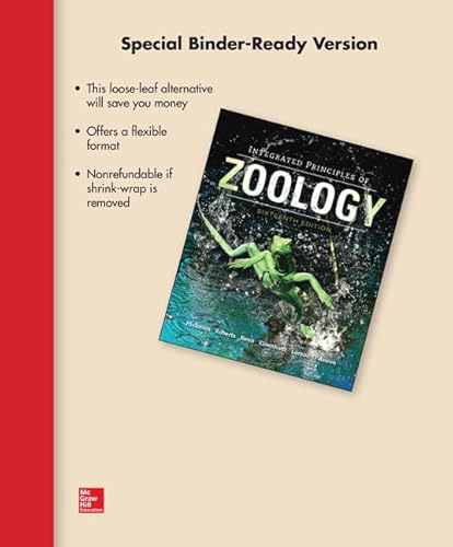 Beispielbild fr Loose Leaf for Integrated Principles of Zoology zum Verkauf von Iridium_Books