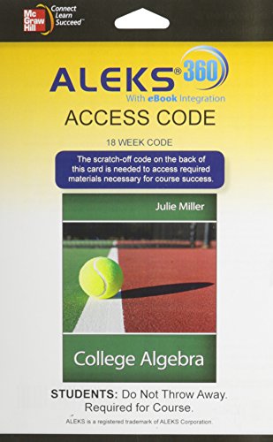 9780077841447: ALEKS 360 Access Card (18 weeks) for College Algebra