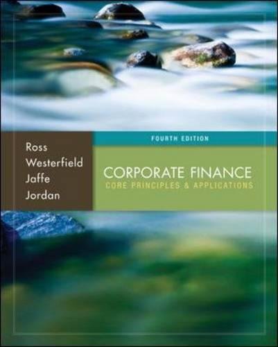 Imagen de archivo de Corporate Finance: Core Principles and Applications a la venta por Better World Books